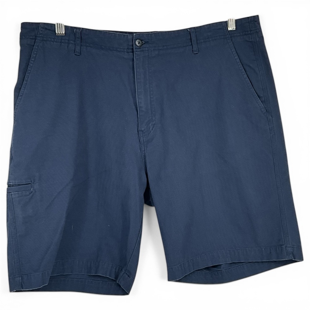 Kahala Mens Navy Blue Canvas Shorts Size 38 Flat Front Utility Pocket Casual